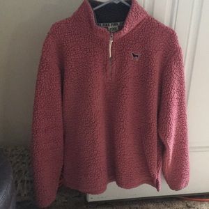 Victoria Secret, PINK 1/4 zip fuzzy sweatshirt